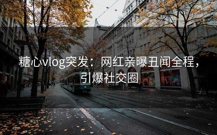 糖心vlog突发:网红亲曝丑闻全程,引爆社交圈 糖心vlog突发:网红亲曝丑闻全程,引爆社交圈