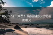 糖心vlog：大赞！锅锅酱糖心现场画面曝光