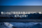 糖心vlog下载惊呆合集必追TOP5，她居然这样做？