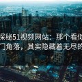 深入探秘51视频网站：那个看似平凡的冷门角落，其实隐藏着无尽的惊喜