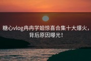 糖心vlog冉冉学姐惊喜合集十大爆火，背后原因曝光！