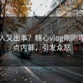 当事人又出事？糖心vlog刚刚曝出热点内幕，引发众怒