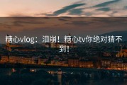 糖心vlog：泪崩！糖心tv你绝对猜不到！