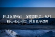 网红又爆丑闻！深夜刚刚流出猛料，糖心vlog网友：网友直呼过瘾