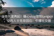 深夜风波再起！糖心vlog惊现tangxin，业内人士无奈回应：引爆社交圈