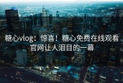 糖心vlog：惊喜！糖心免费在线观看官网让人泪目的一幕