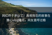 网红终于承认了！真相背后的故事在糖心vlog曝光，网友直呼过瘾