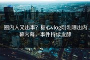 圈内人又出事？糖心vlog刚刚曝出内幕内幕，事件持续发酵