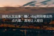 圈内人又出事？糖心vlog刚刚曝出热点内幕，真相让人瞠目
