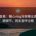 限时查看：糖心vlog深夜曝出真相震撼细节，网友直呼过瘾
