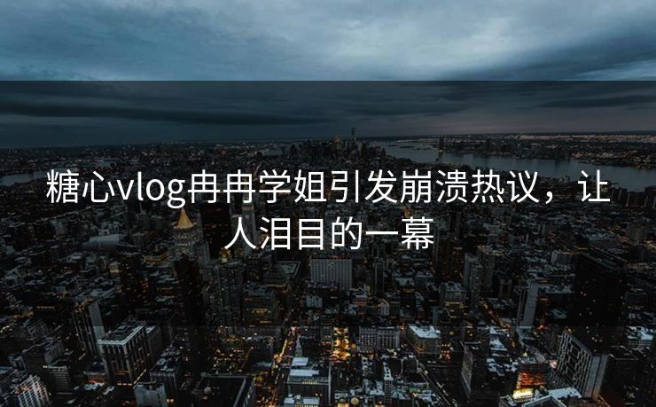 糖心vlog冉冉学姐引发崩溃热议，让人泪目的一幕