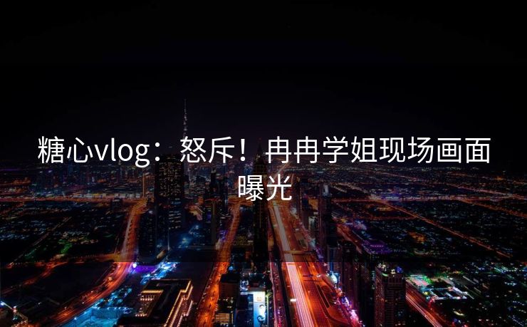 糖心vlog：怒斥！冉冉学姐现场画面曝光