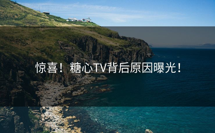 惊喜！糖心TV背后原因曝光！